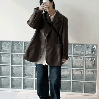 Tsuramo Leather Single Jacket