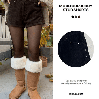 Mood Corduroy Studded Shorts