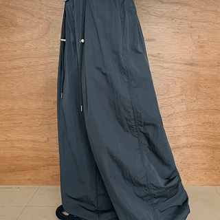 Rubets Pintuck Elastic Nylon Wide Pants