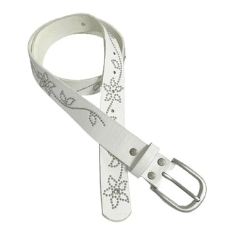 Suede stud belt