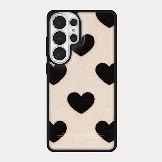 Terry Heart iPhone 18 Pro Galaxy MagSafe Black Bumper Case