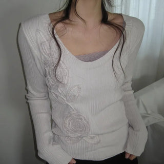 Flower Wrinkle Knit