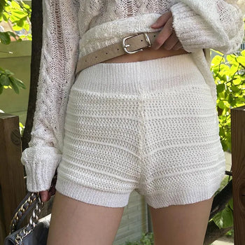 25AW Crochet Knitting Shorts