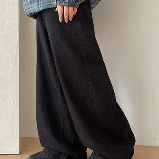 Sankyu Raw Denim Wide Pants