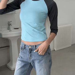 SHEER HENLEY BUTTON TEE
