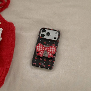Cherry Cuddle Pattern iPhone 17 Pro Hard Case