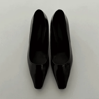 Polka Square Midi Heels