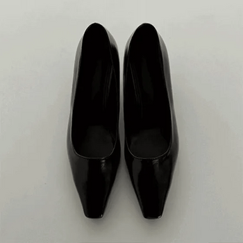 Polka Square Midi Heels