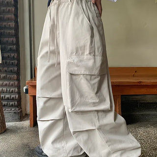 Arune String Banding Parachute Wide Cargo Pants