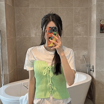 Pudding Eyelet Knit Top