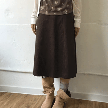 Pony Suede Midi Skirt