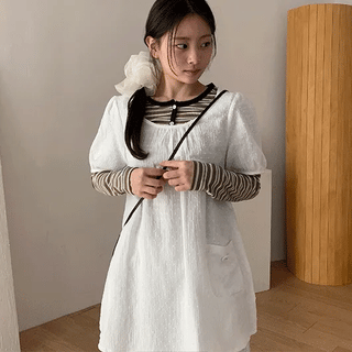Etne Embossed Pocket Short Sleeve Dress