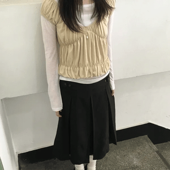Mori Shirred Layered Tee