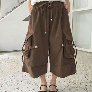 Nahori Snap String Bermuda Banding Pants