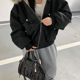 True Fur Hooded Jumper