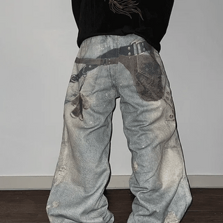 Leopard pearl fur pants