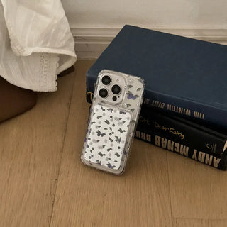 Blueberry Mood MagSafe Clear Card Wallet Pocket Case