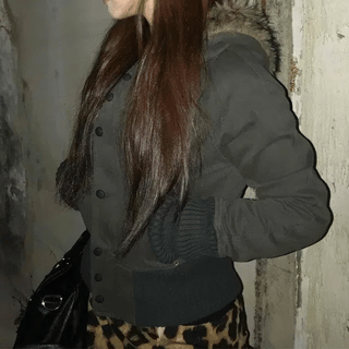 Raccoon Fur Hooded Jumper