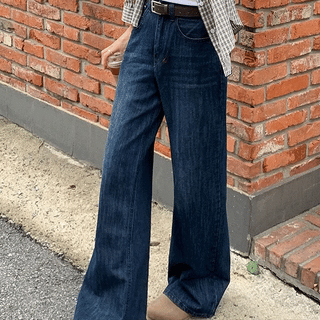 Mark Summer Back Cut Grayish Light Blue SemiWide Denim