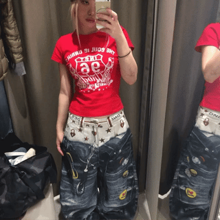 Kitch print camouflage pants