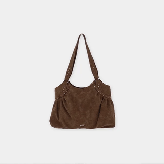 Kiehl's Studded Washed Vintage Leather Shoulder Bag