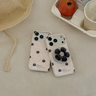 Noir Bloom iPhone 17 Pro Card Holder Hard Case