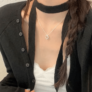 Surgical Steel Lettering Engraved Heart Necklace