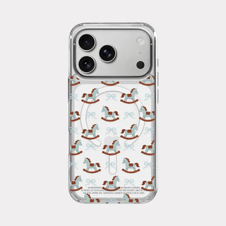 Rocking Horse MagSafe Clear Jelly Hard Phone Case for iPhone 17 Pro