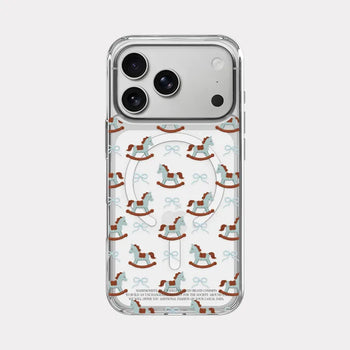 Rocking Horse MagSafe Clear Jelly Hard Phone Case for iPhone 17 Pro