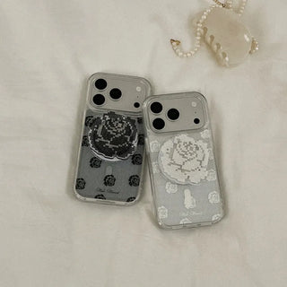 [SET] Vintage Rose MagSafe Gel Hard Phone Case + MagSafe Acrylic Smart Talk