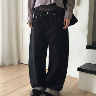 Rocky Raw Wide Denim Pants