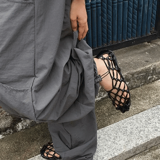 Faye mesh summer flat shoes