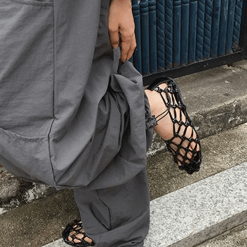 Faye mesh summer flat shoes