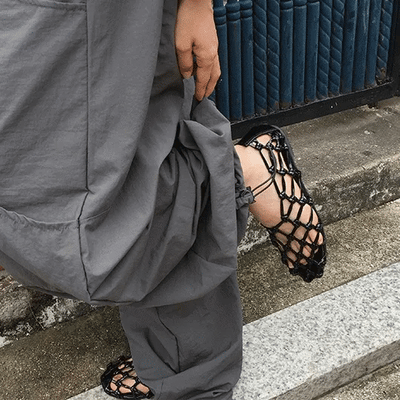 Faye mesh summer flat shoes
