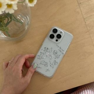 Dalmatian Dream iPhone 16 Pro Clear Translucent Jelly Case