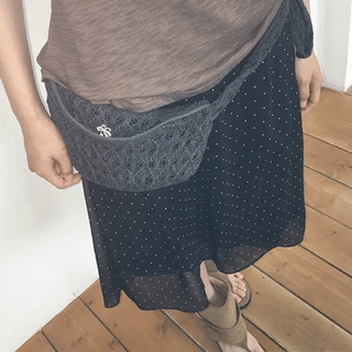 Must Dot Banding Midi Skirt