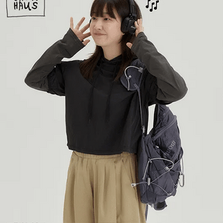 Ritke Nylon Layered Hoodie