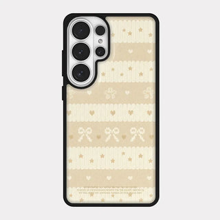 Ribbon Knit iPhone 18 Pro Galaxy Epoxy MagSafe Black Bumper Case