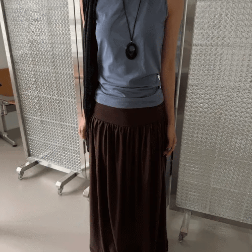 Moend Boat Neck Slim Sleeveless