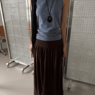 Moend Boat Neck Slim Sleeveless