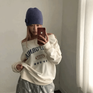 Camo eyelet cropped sweatshirt