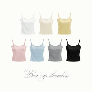 Charming Heart Neck Sleeveless Cap