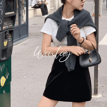Velvet Mini Skirt