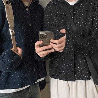 Carodi Dot Hooded Cardigan