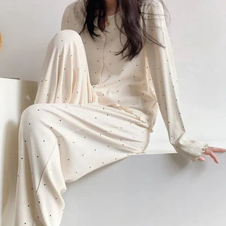Yellow Stripe ThreePiece Pajama Set