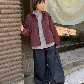 Terint Crop Hooded Zip-Up Windbreaker