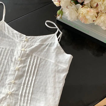 Merci Pintuck Lace Bustier