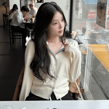 Poi color-block cardigan