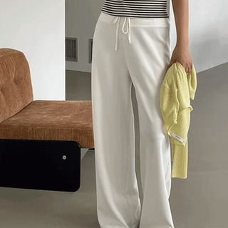 Leuki Cool Soft Wide Elastic Waist Pants