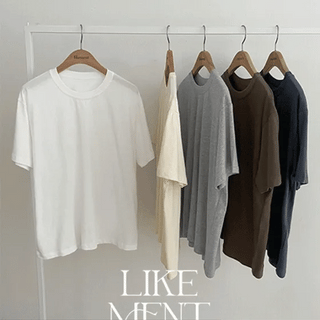 LIKEMENT Fixer Premium Modal Essential Round Short Sleeve Tshirt
